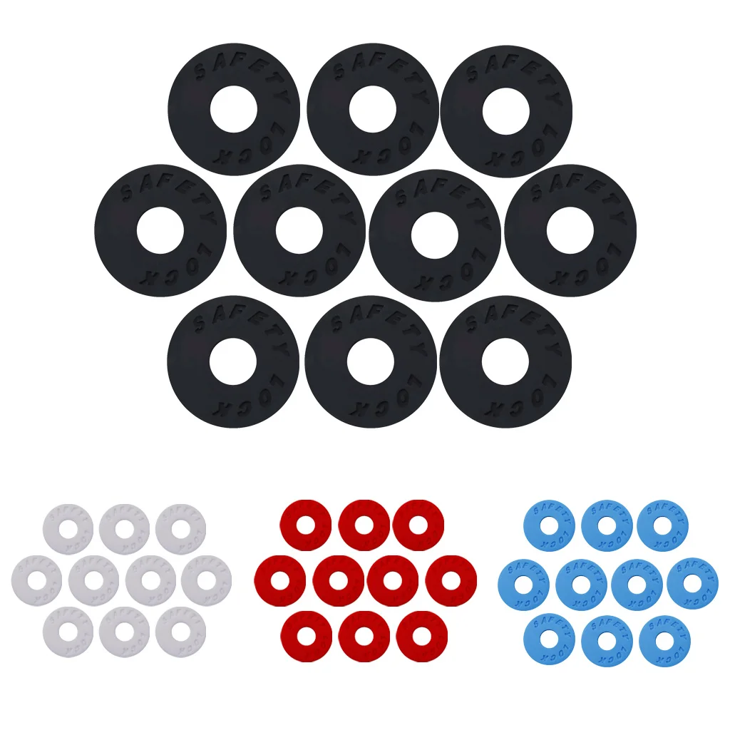 10 pcs Guitar Strap Block Rubber Lock Washer Gasket Cushion Stringed Instruments for Acoustic Guita Bass Parts