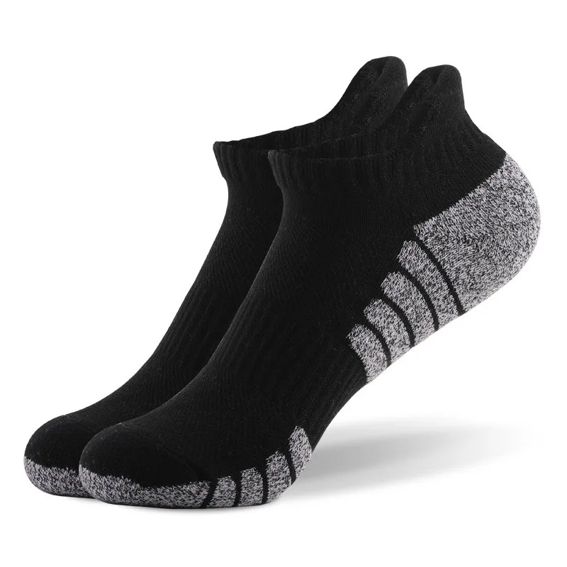 1pairs Non-slip Breathable Sports Sock Thickened Towel Bottom Running Socks Mesh Boat sock Low Cut Men's socks Women's Socks