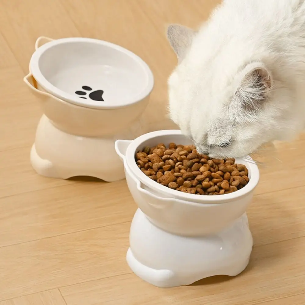 

Ceramic Cat Bowl Creative Slanted Mouth Pet High Foot Bowl Non-slip Large Capacity Dog Food Feeding Basin Kitten Puppy