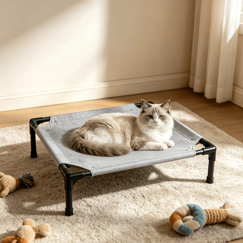 Cama Elevada para Mascotas, Cama Plegable para Perros, Casa para Gatos, Cama Portátil para Cachorros, Lavable, Hamaca para Perros