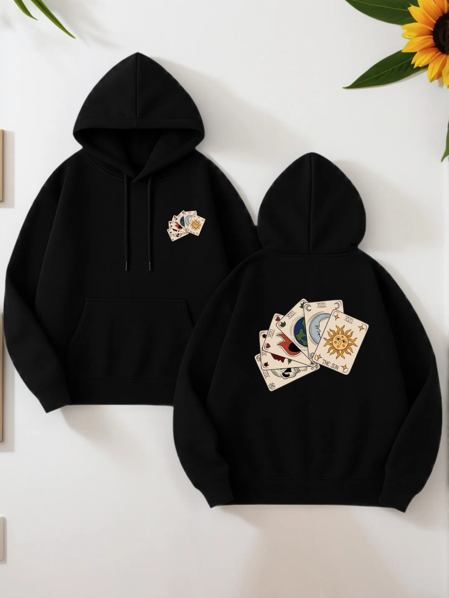 

Graphic Hoodie Men, Cartoon Print, Fleece Lined, Casual Style, For Young Men, For Everyday Wear