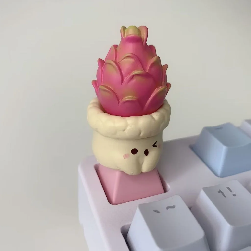 

Personalized Keycap Single Dragon Fruit Cactus Cute Mechanical Keyboard Keycap Cross Axis Additional Decoration