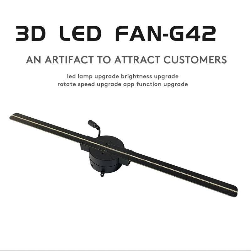 Wifi 3D Hologram Fan Projector 2000X224 Resolution 224 LED Beads Borderless Images For Business Advertising US Plug