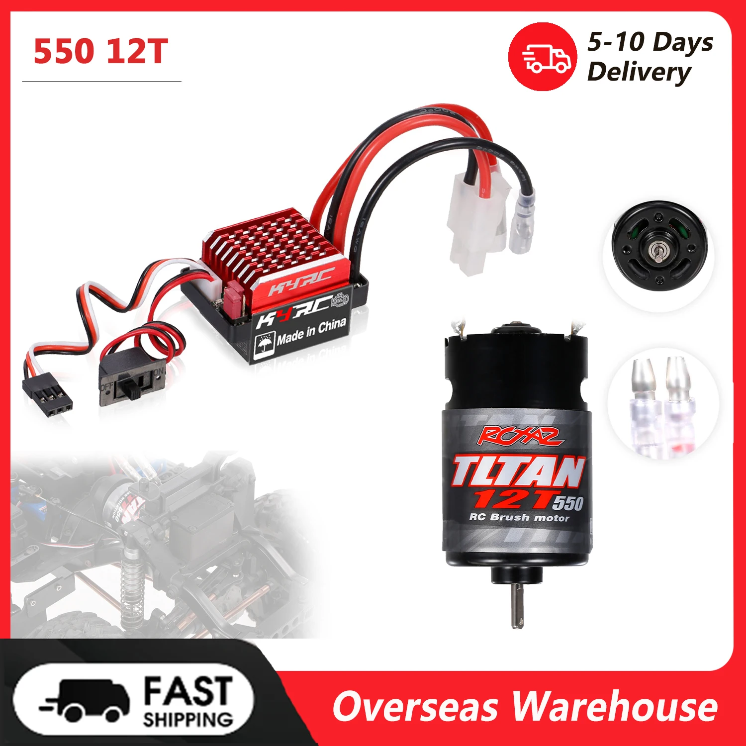 550 RC Brushed Motor 12T 21T 29T 35T for 1/10 RC Off-road Crawler Car HSP HPI Wltoys Kyosho TRAXXAS TRX4 TRX6 RC Spare Parts