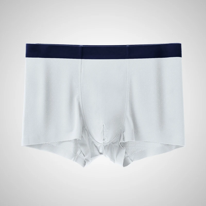 

Антибактериальное мужское нижнее белье Мужские бесшовные боксеры с язычками Летние дышащие боксеры ультратонкие шорты