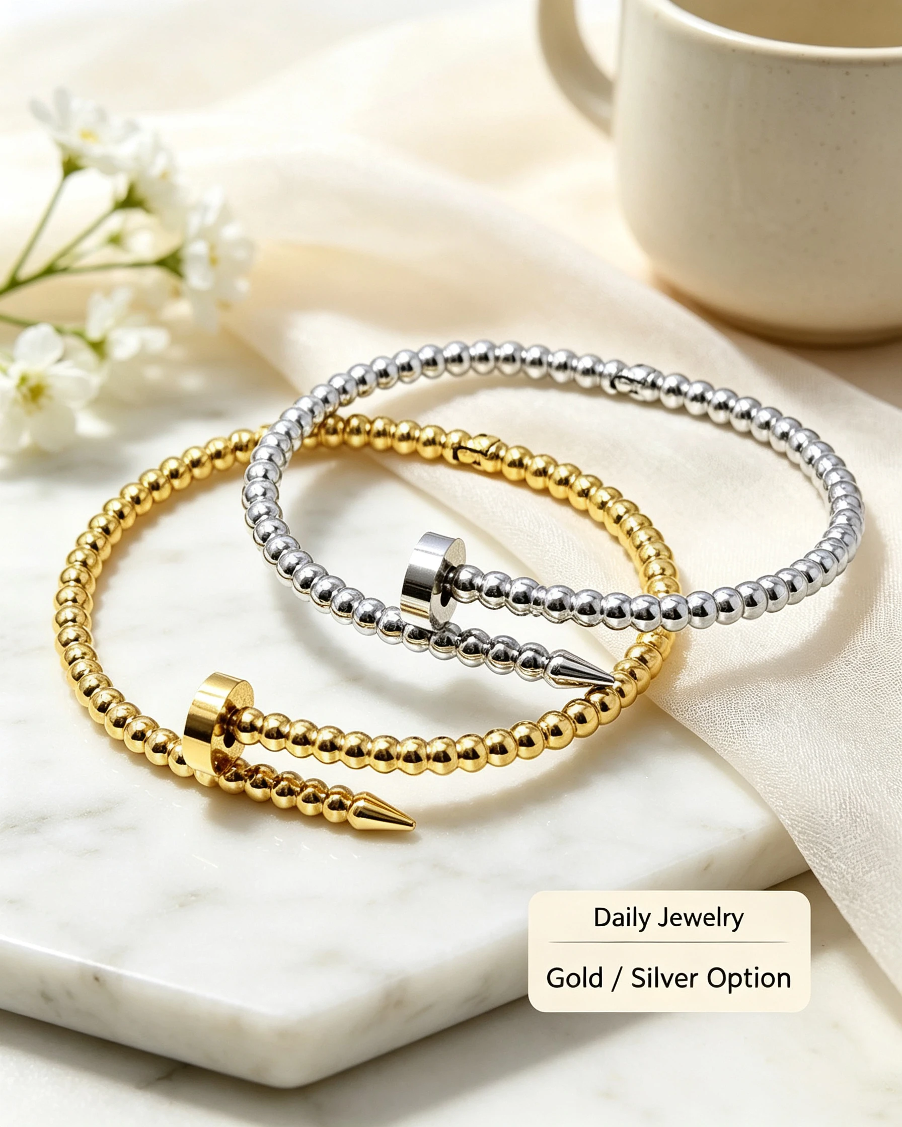 Simple Nail-shaped bead/nail-s - Jewelry Making Watches ulasan dan harga