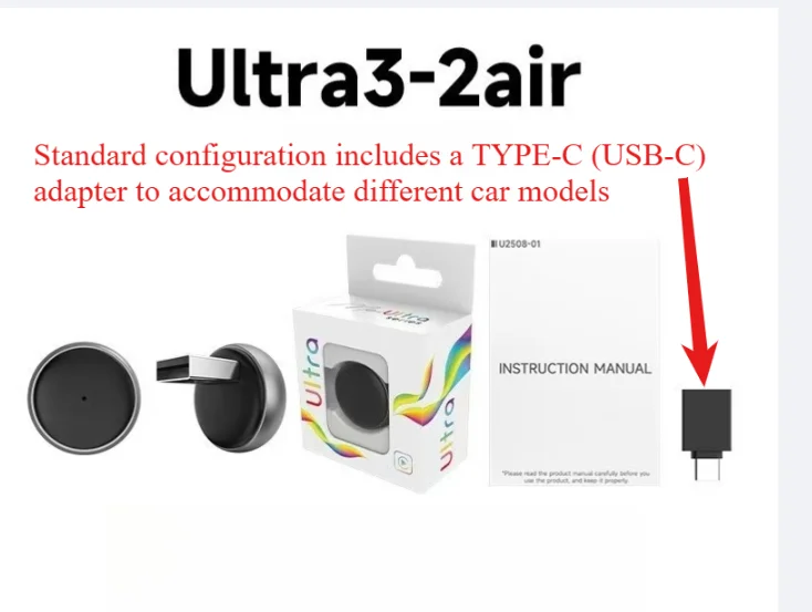 Factory Sale carlinkit Mini Ultra3 Wireless Carplay Ai Box Carplay Adapter Dual Wifi bluetooth Streaming Android Auto Aibox