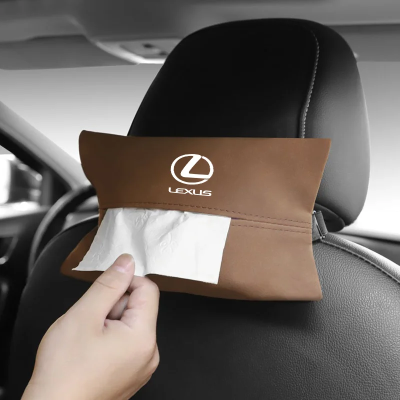 Car Sunshade Plate Tissue Box For Lexus CT ES GS NX IS250 CT200h NX300h Car Paper Towel Storage Bag Suede Sun Visor Tissue Boxes