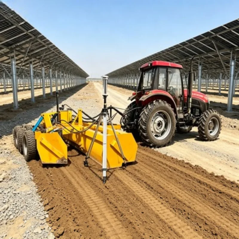 Cost‑Effective Laser Land Leveler with Integrated Grader Blade and Scraper, Robust Frame Design for Reliable Farm Leveling
