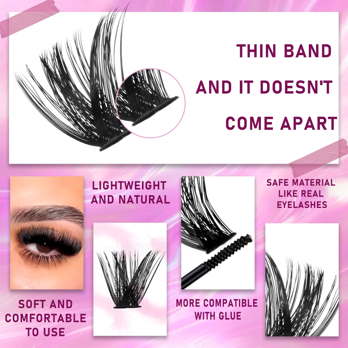 DIYまつげクラスターキット 大容量 ソフトラッシュ フェイ - Faux Mink Lash のレビューと価格