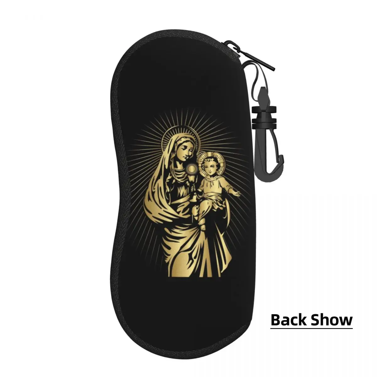 Custom The Virgin Mary Shell Glasses Case Unisex Cool Christian Mexico Mexican Eyeglasses Case Sunglasses Protector Box