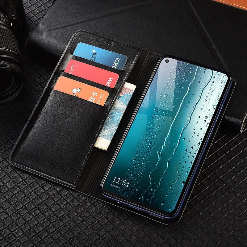 

Crazy Horse Genuine Leather Flip Case For Realme 5 5i 6 6i 7 7i 8 8i 8S 9 9i 10 10S 10T Pro Plus Global4G 5G Wallet Phone Cover