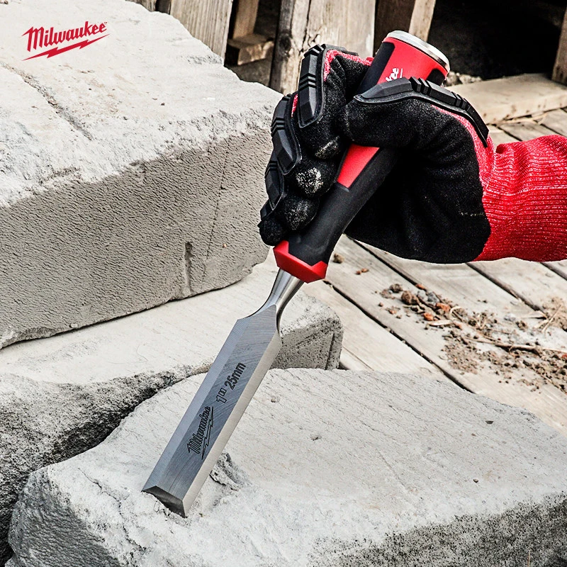 Milwaukee 4-piece oblique edge chisel set, woodworking chisel can be used to strike carving tool accessories 4932479897