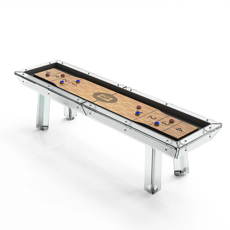 عالية الجودة الفولاذ المقاوم للصدأ خشب متين الشريحة مجلس Shuffleboard Sandpot الجدول رائجة البيع السنوكر وطاولة ألعاب البلياردو