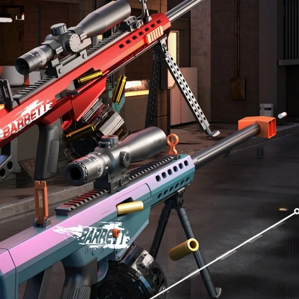 باريت شل لينة رصاصة بندقية يمكن إطلاقها مسدس لعبة قاذفة كهربائية قناص بندقية نموذج لعبة اطلاق النار في الهواء الطلق هدية الكريسماس