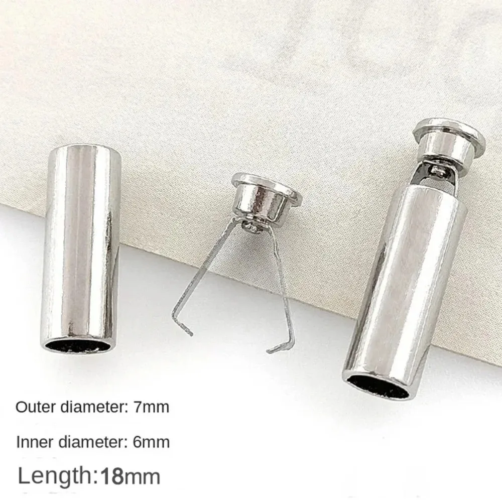 Metallseil-Endstopper-Knopf Kordelstopper-Kappe Glockenschnalle 20er-Set DIY Zubehör für Taschen, Kleidung, Schuhe und Schlüsselbänder – Detail 6