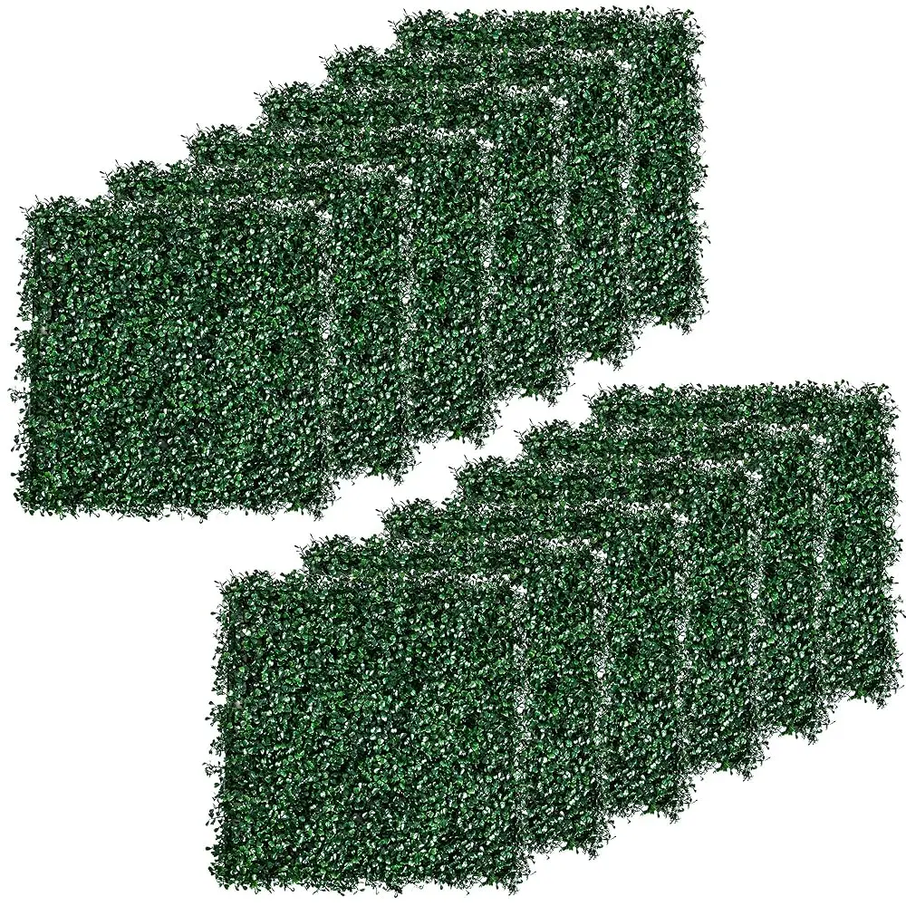 

12Pcs Grass Wall Panels, 20"" X 20"" Artificial Grass Wall Decor, Greenery Backdrop Panels Wall For Outdoor, Indoor, Garden,