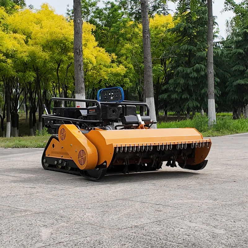 Customized Remote Control Lawn Mower Powerful Diesel Caterpillar Agricultural Robot Lawn Mower view 5