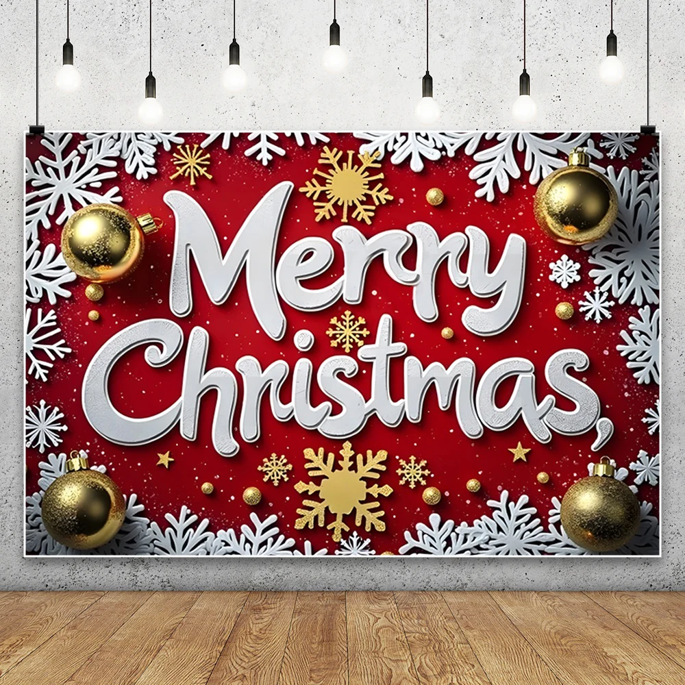 Merry Christmas Backdrop Candy Cane Winter Snowy Xmas Tree Gift Arch Festive Decor Kids Family Portrait Photography Background