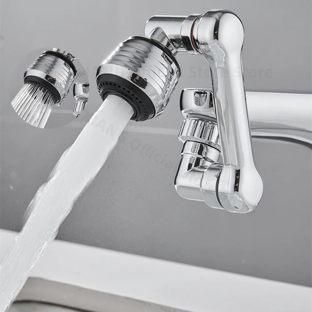 New 1080° Rotation Extender Dual Mode Robotic Arm Tap Aerator Water Saving Bubbler Splash Filter Nozzle Head Kitchen Accessories