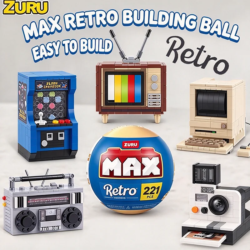 주루 MAX 레트로 시리즈 조립 블록, 볼 모양 레트로 - Building Block Mini 리뷰 및 가격