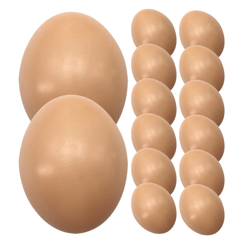 20 Pcs Simulated Egg Decoration Eggs Kitchen Artificial Decorative Kids Graffiti Pp Chicken Simulation Child Fake