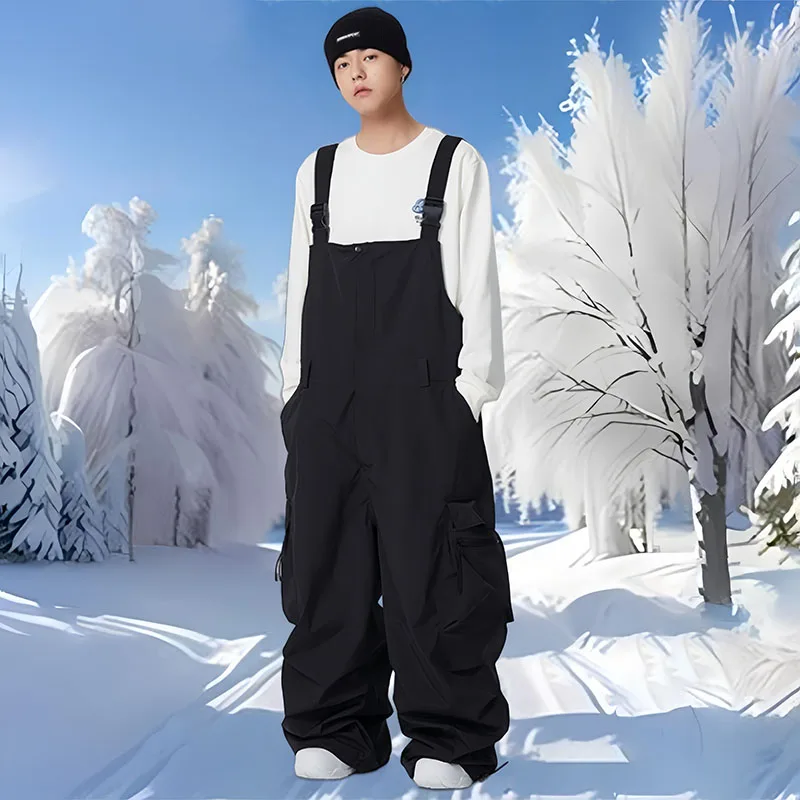 

Ski Strap Pants New 2025 Winter Outdoor Breathable Waterproof Sport Snowboarding Women Men's Overalls Trousers Warm Skiing Pants