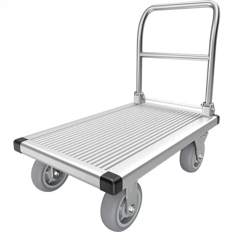 Aluminum alloy trolley handling portable folding pull goods silent trolley