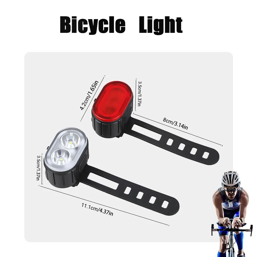 Rechargeable Bicycle Lights Bike Safety Warning Lamp Outdoor Waterproof Cycling Flashlight For Mountain And Road Bikes