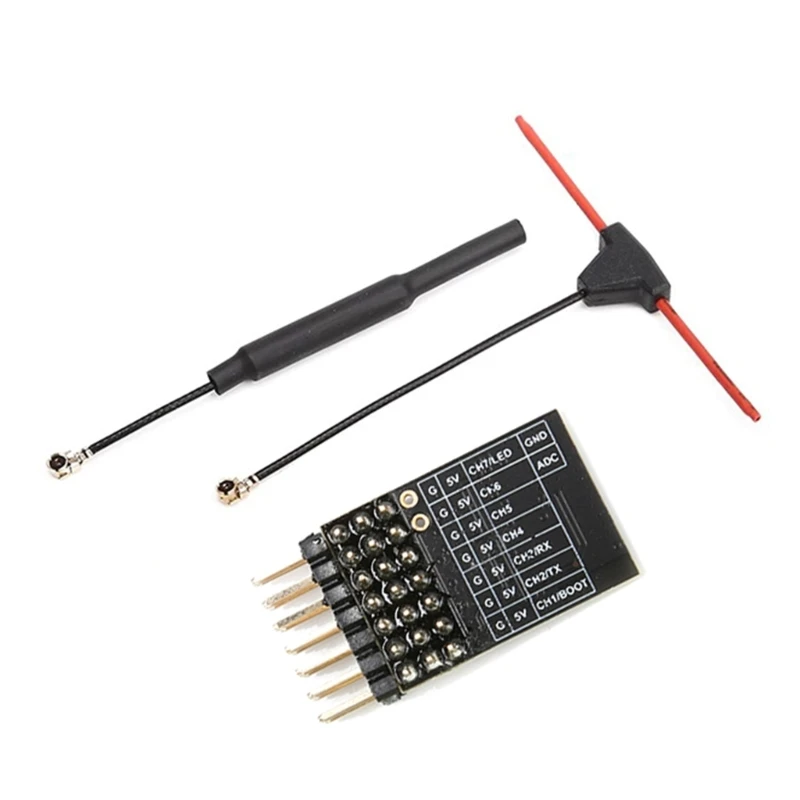 ELRS 2.4G 7CH ตัวรับสัญญาณ 7 ช่องรับโมดูล PWM สำหรับ FPV Traverser Dropship