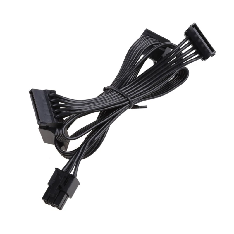 Power Modular Cable 6pin To Elbow Black Flat Cable PCIE 6P Module Cable for RM550x RM650x RM750x RM850x RM1000x