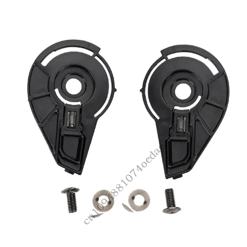 

0XXC 1 Pair Face Shield Windshield Visors Base with Screw Helmets Accessories for SOMAN 965 PA901 Visors Gear Base Plate