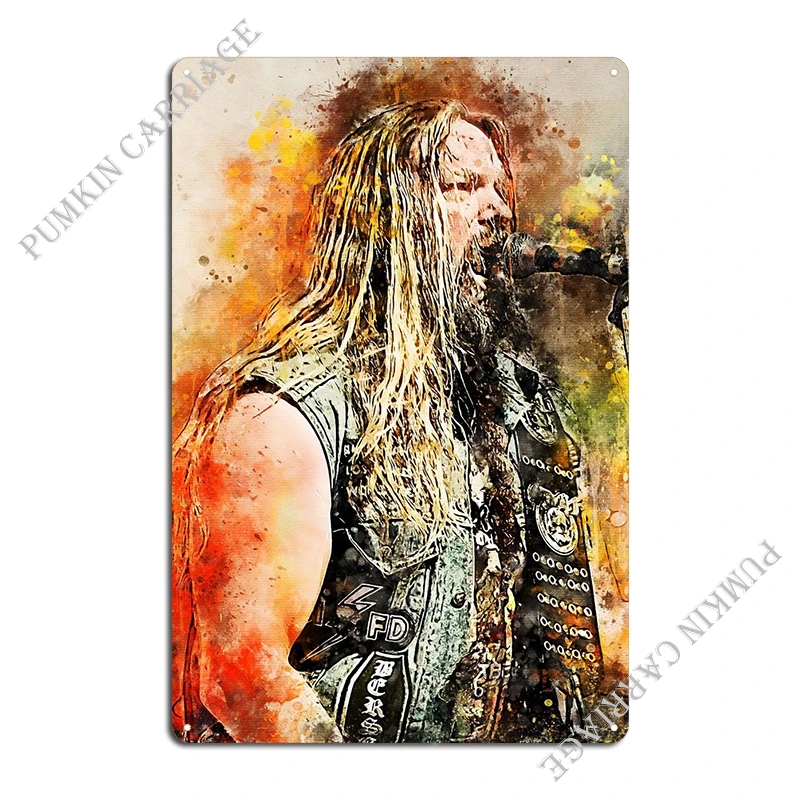 Zakk Wylde Metal Sign Plates Kitchen Garage Garage Tin Sign Poster