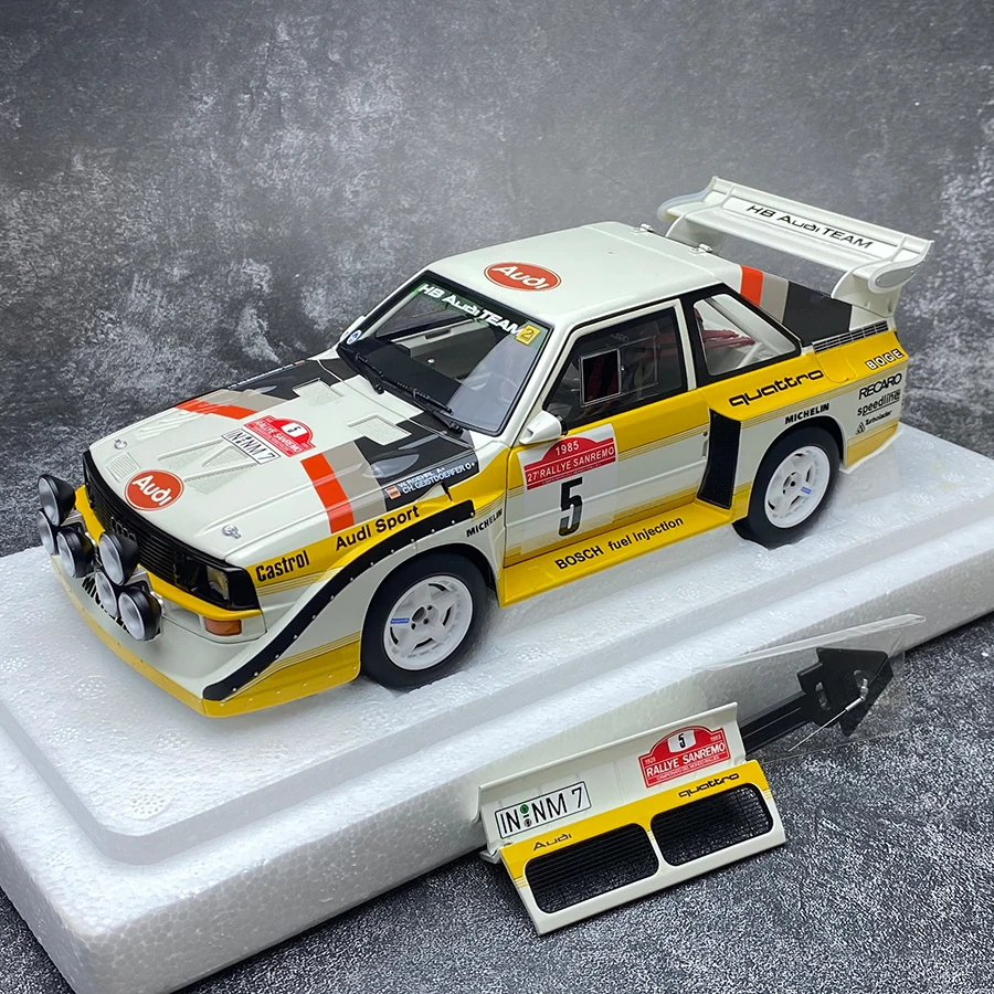 AUTOART 1/18 Audi Sport Quattro S1 Rally San Remo 1985 #5  Car model static display pieces holiday gift  AUTOART ID	88503