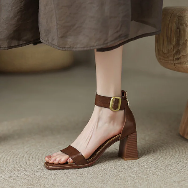 

Women's Summer Brown Sandals Sale 2026 in Offers Elegant Comfortable Women Designer Luxury Vintage With Heel High Heels Platform