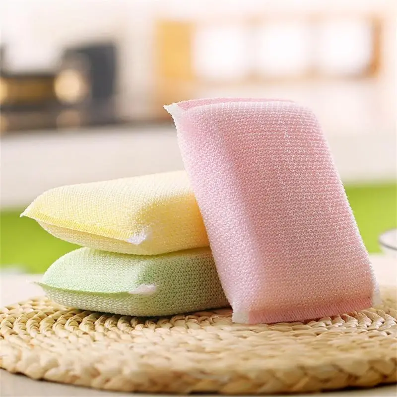 Pan Pot Dish Wash Sponges For Kitchen New Sponge Eraser Dishwashing Cloth Household Cleaning Tools Double-sided Cleaning Spongs