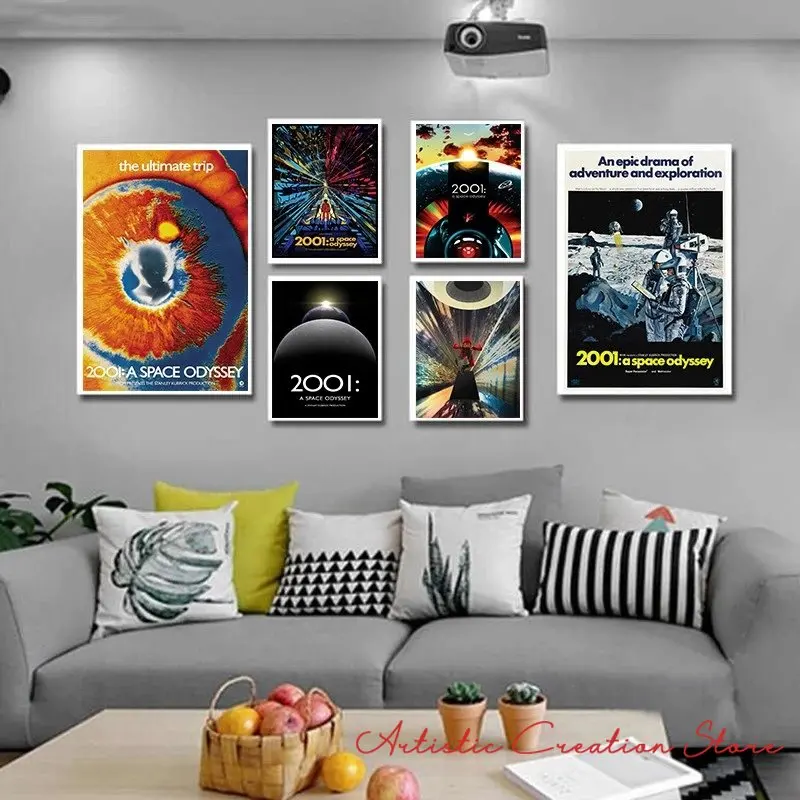 2001 A Space Odyssey Posters Classic Sci-fi Movie Prints Art Canvas Painting Art Wall Pictures Room Decoration Aesthetic Obrazy