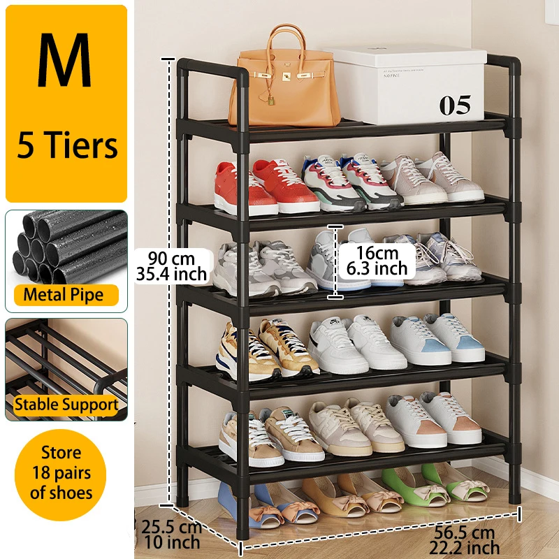 Meerlaags metalen schoenenrek, grote capaciteit schoenenopberger voor entree, kast, garage, schoenenplank voor woonkamer