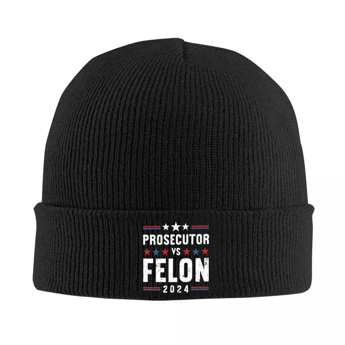 Prosecutor Vs Felon 2024 Voting Election Beanie Hats Knitting Hat Kpop Warm Soft Female Male Caps Autumn Bonnet Hats Gift Idea