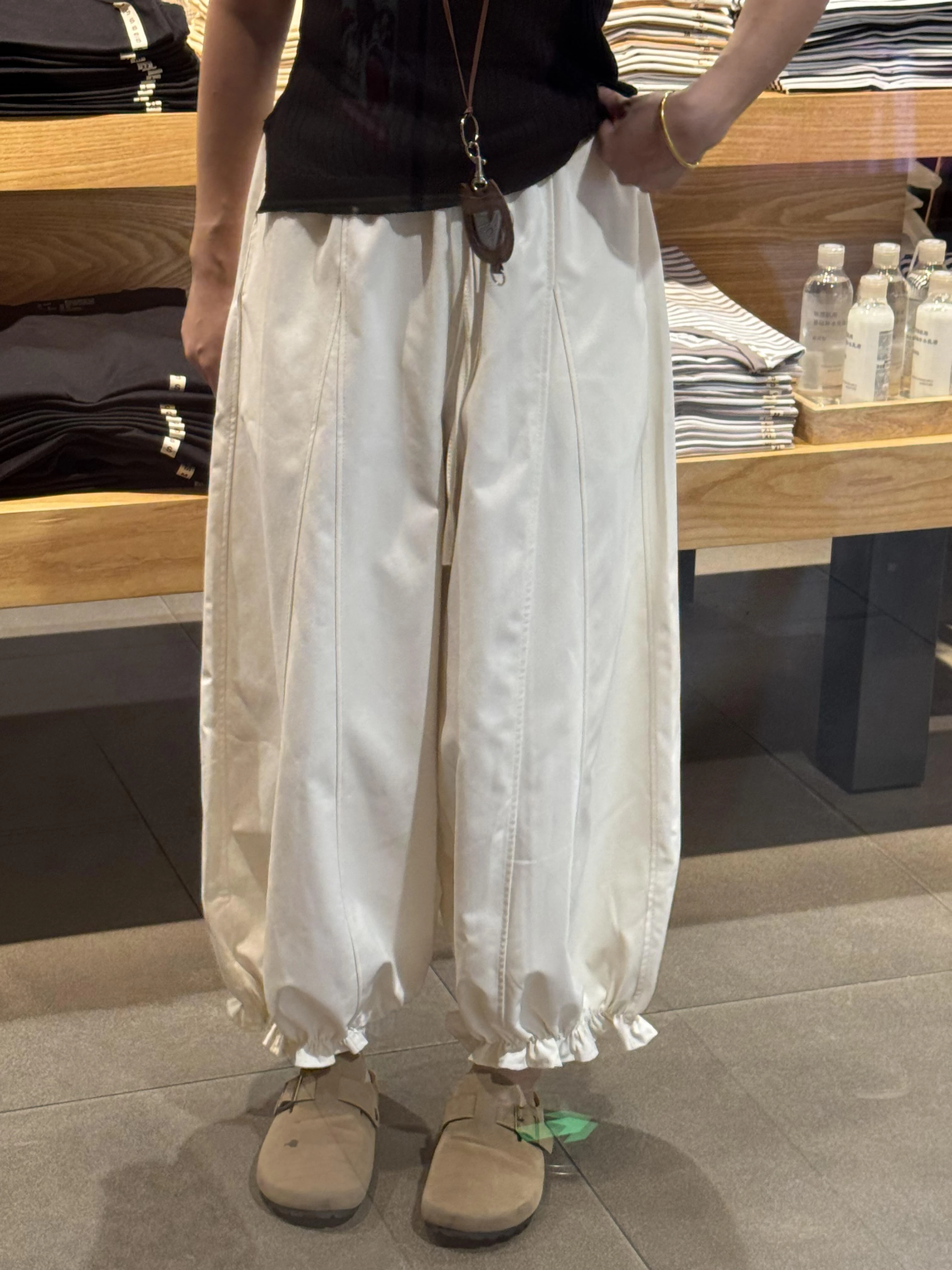 Cafe Brown Nine-Pocket Casual Pants Women's Summer New Loose High Waist Slimming Drapey Wide Leg Small Lantern Pants
