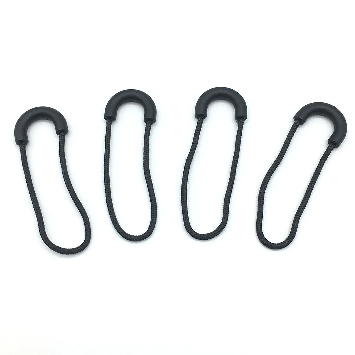 10pcs Plastic Zipper Pulls Cord Zip Puller Clip Durable Replacement Ends Lock Clothing Backpack Luggage Accessories Black