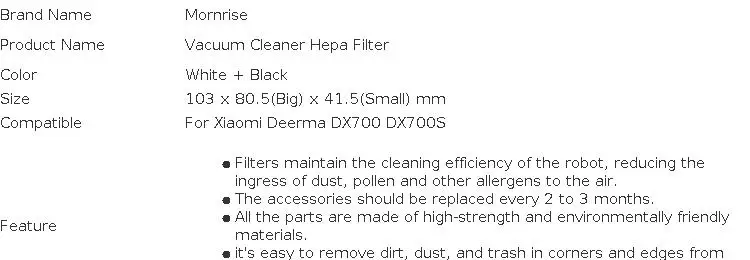 For Deerma DX700 Hepa Filter For Xiaomi Deerma DX700S Accessories Spare Parts Handheld Vacuum Cleaner Replacement Consumables