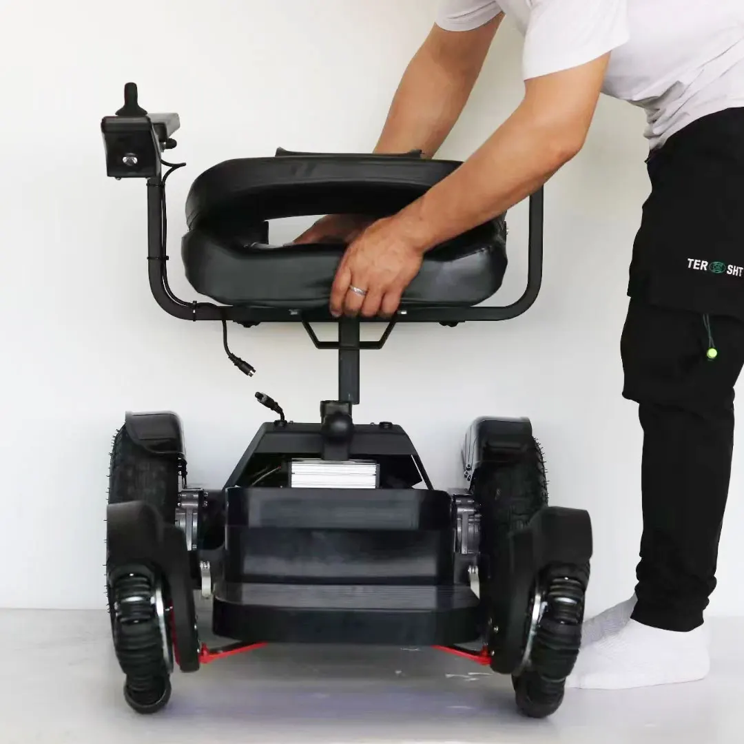 2024 High Quality Folding Electric  Class II for Fat Disabled Power Wheel Chair with 120 kg Load Capacity