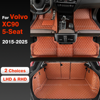 For Volvo XC90 5-Seat 2015-2025 24 23 22 21 20 19 18 17 16 Car Floor Mats Foot Pads Car Trunk Mat Cargo Liner Accessories