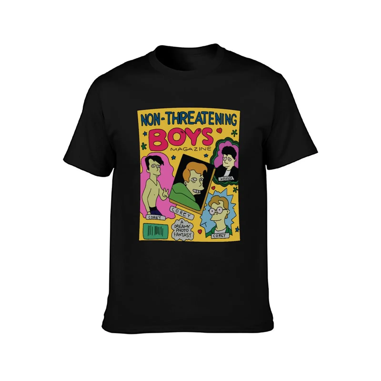 Non-Threatening Boys Magazine T-Shirt Functional Casual Short Sleeve Tee