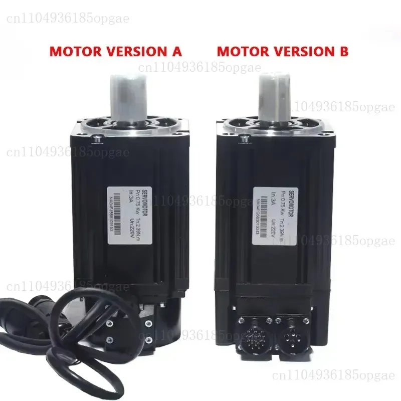 90ST-M02430 220V 2.4n.m 750 Watt AC Motor Synchronous Servo Motor with Servo Drive AASD-15A