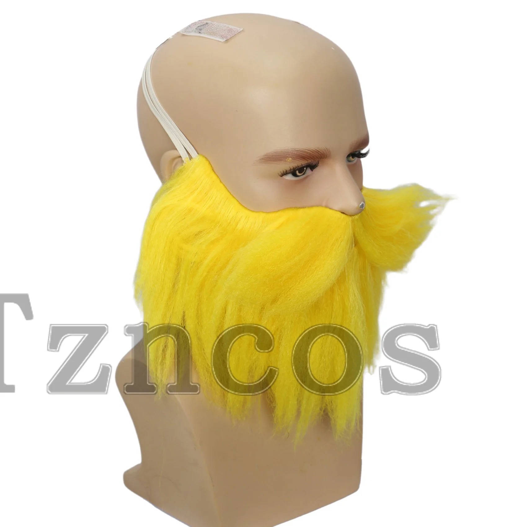 

Мужская 8-дюймовая искусственная борода из синтетического волокна Tzncos, подходящая для костюмов волшебников и вечеринок для косплея на Хэллоуин