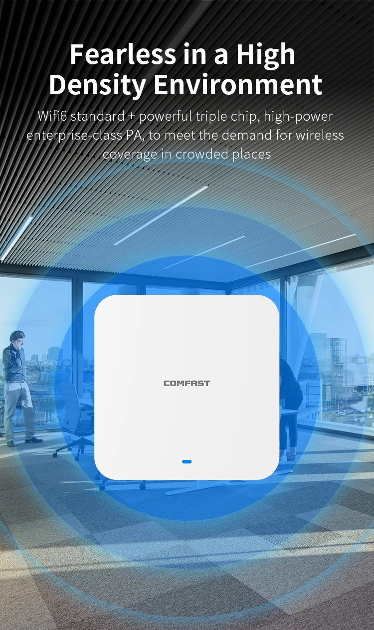 Comfast AX3000 WiFi6 Access Point Celling AP Router 802.11AX WiFi6 Wireless Indoor PoE AP 5Ghz 3000Mbps Gigabit Hotspot Antena