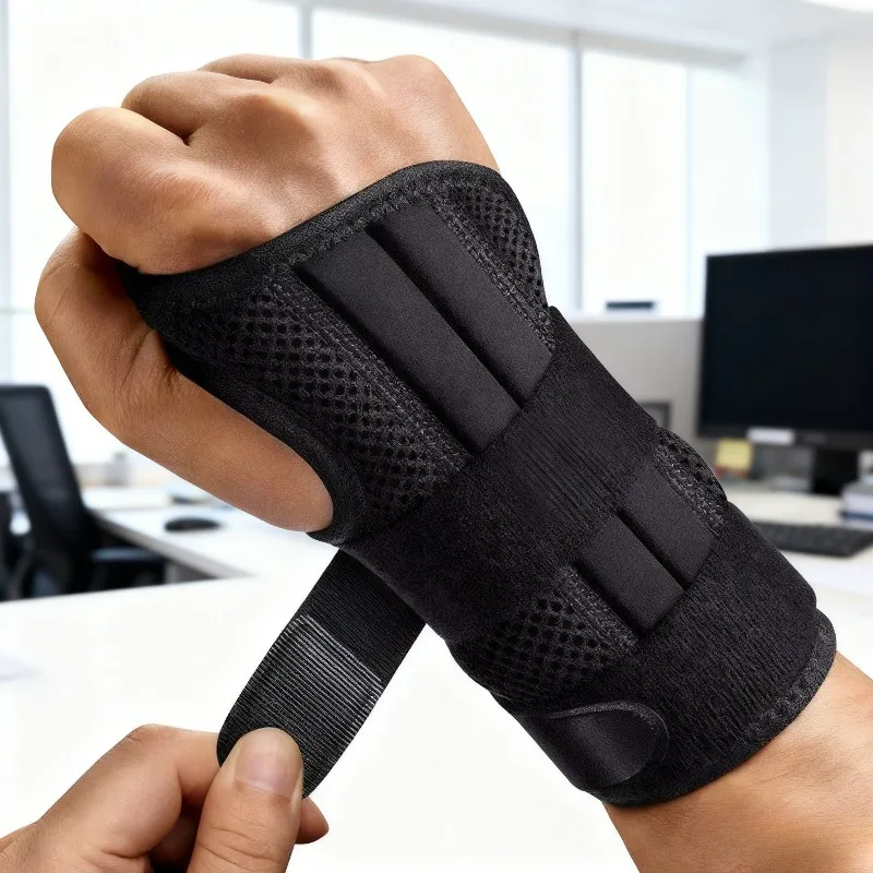 دعم المعصم الرياضي، تصميم تثبيت ثابت، دعامة راحة اليد قابلة للتعديل