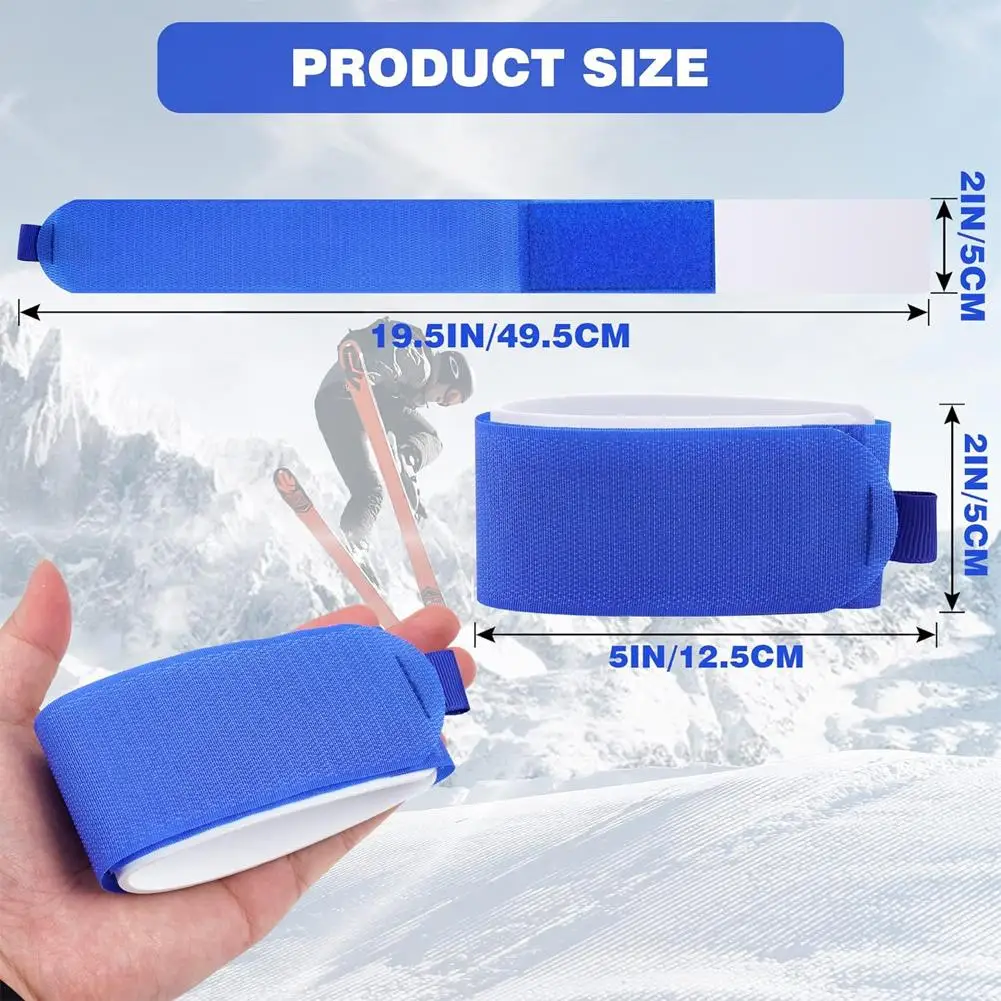 2 pezzi Cinghie da sci Cinghie da snowboard Cintura di fissaggio per slitta Tavole da sci portatili per esterni Accessorio per fascia Forniture in nylon Strumento di fissaggio per sci